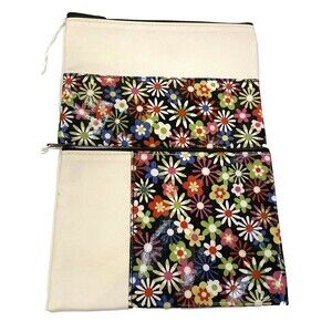 daisies Colorful pouch makeup hygiene toiletry clutch clutch bag tropical READ